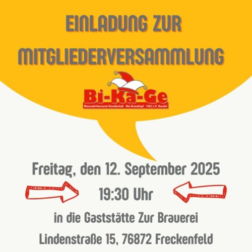 Einladung zur Mitgliederversammlung 2025
