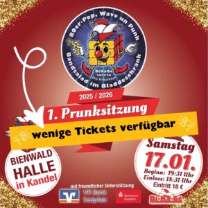 2025/2026 1. Prunksitzung wenige Tickets