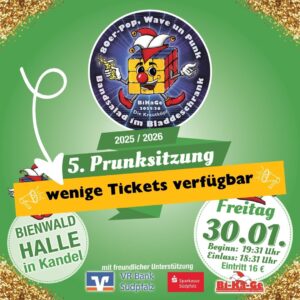 2025/2026 5. Prunksitzung wenige Tickets