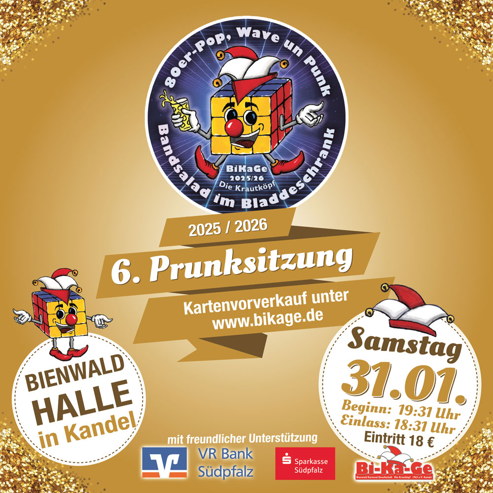 2025/2026 Social 6Prunksitzung Plakat 2025/2026 Social 6Prunksitzung