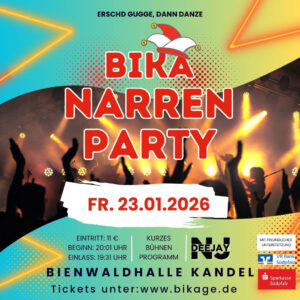 Plakat 2025/2026 Social BiKaNarrenParty