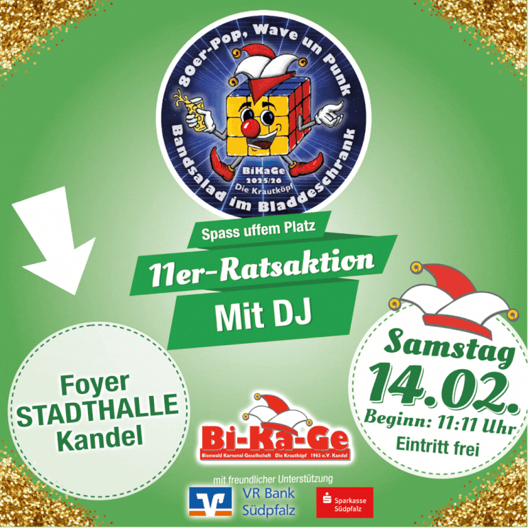 11er-Ratsaktion: Verlegung in Stadthallen Foyer